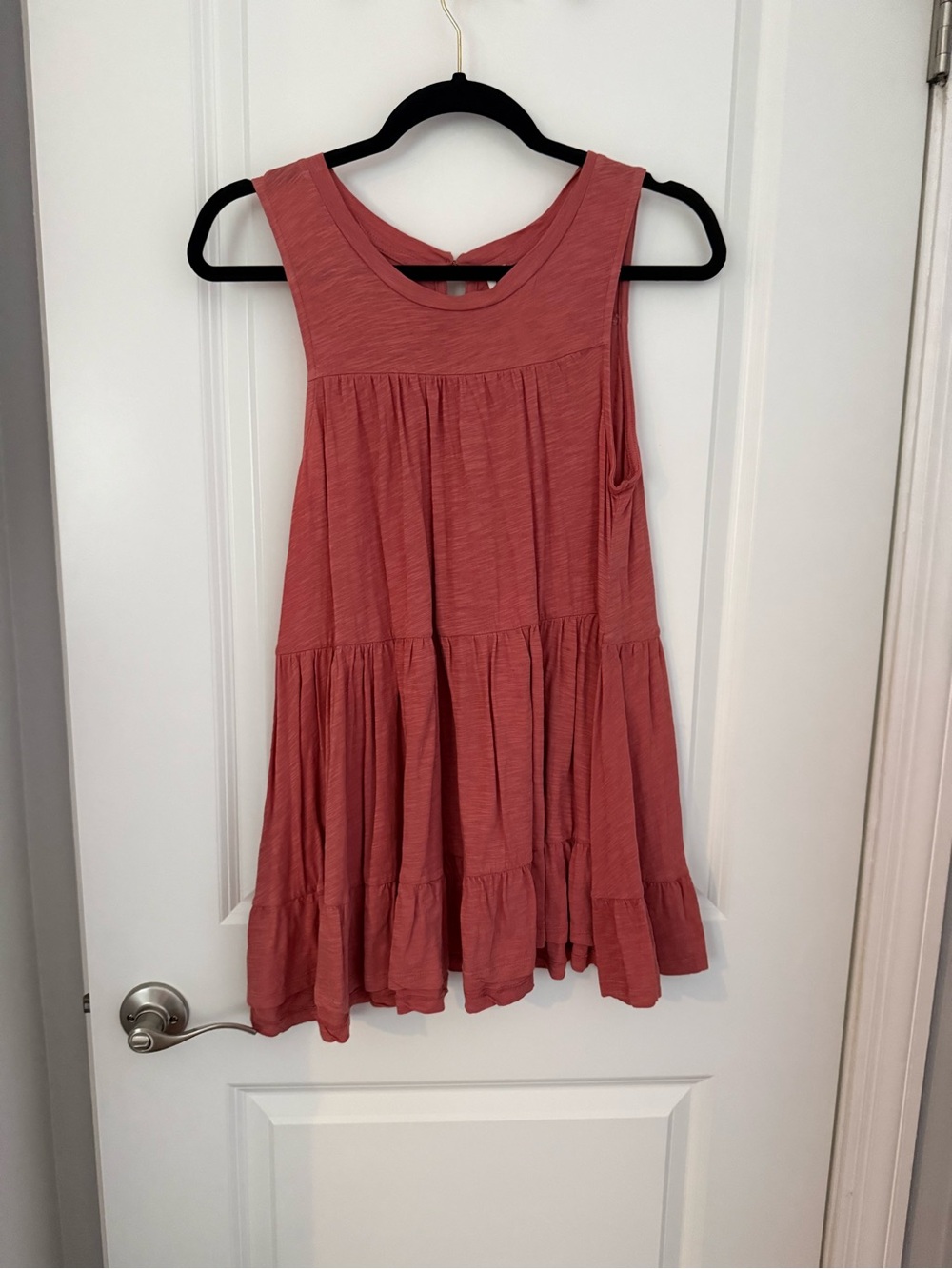 Anthropologie Sleeveless Tiered Tunic - rust